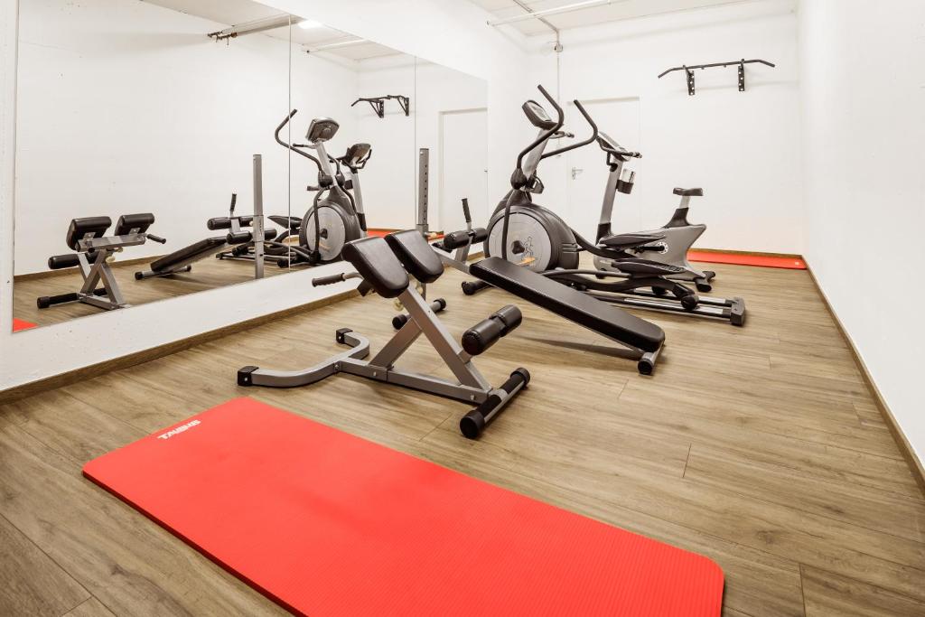 Fitness centrum a/nebo fitness zařízení v ubytování Appartements Hubenhof