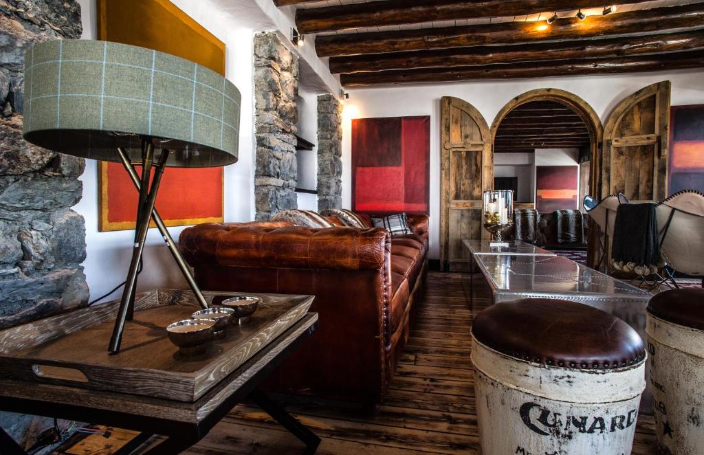 Posezení v ubytování Hôtel Courcheneige