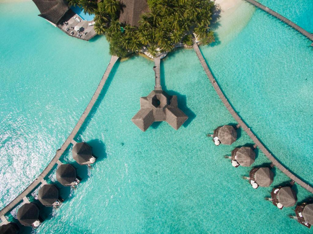an aerial view of the water at a resort at Thulhagiri Island Resort & Spa in North Male Atoll