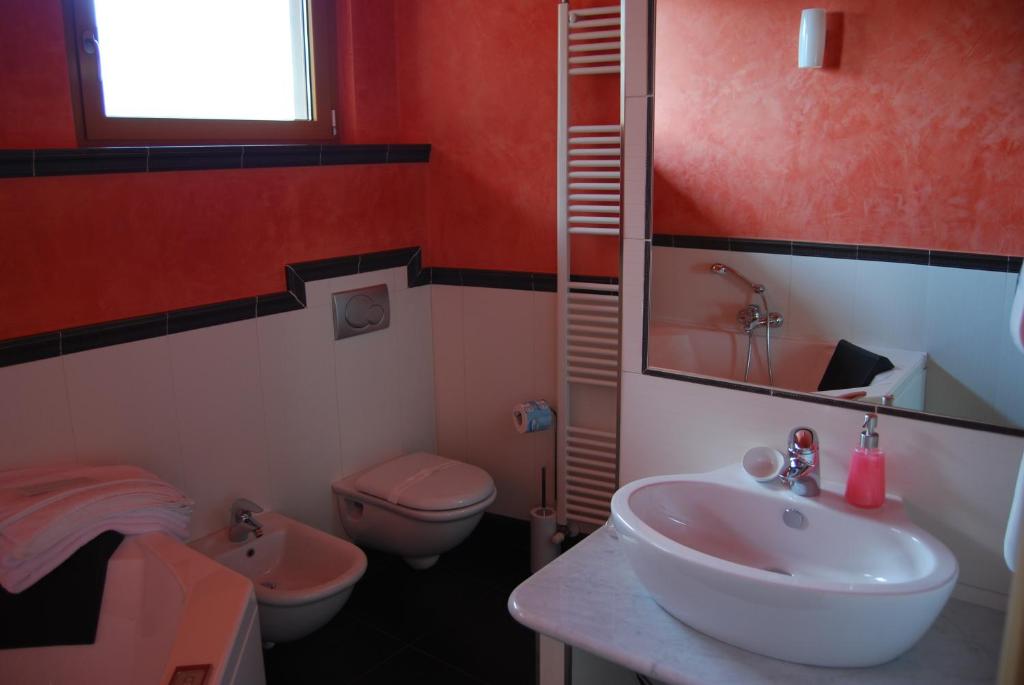 Koupelna v ubytování Albergo Ristorante Orazio