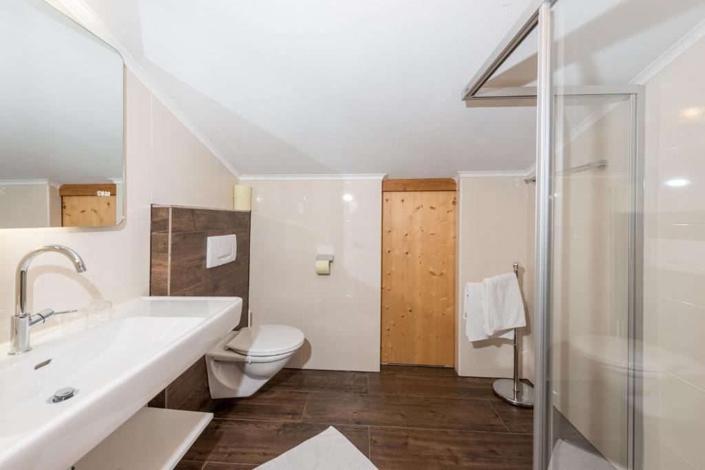 Koupelna v ubytování Landhaus Bergzeit