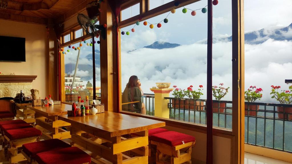 Balkón nebo terasa v ubytování Sapa Odyssey Hostel