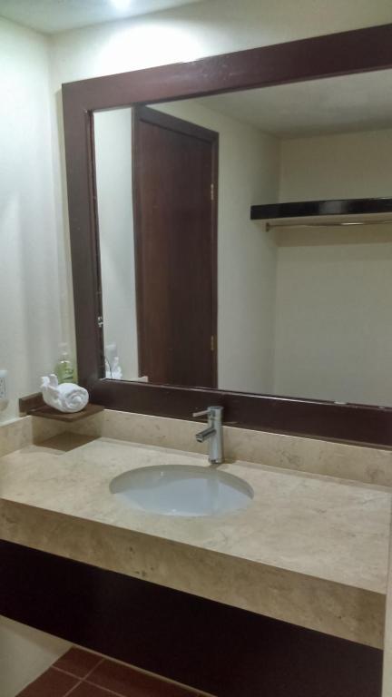 Koupelna v ubytování Hotel Bogavante