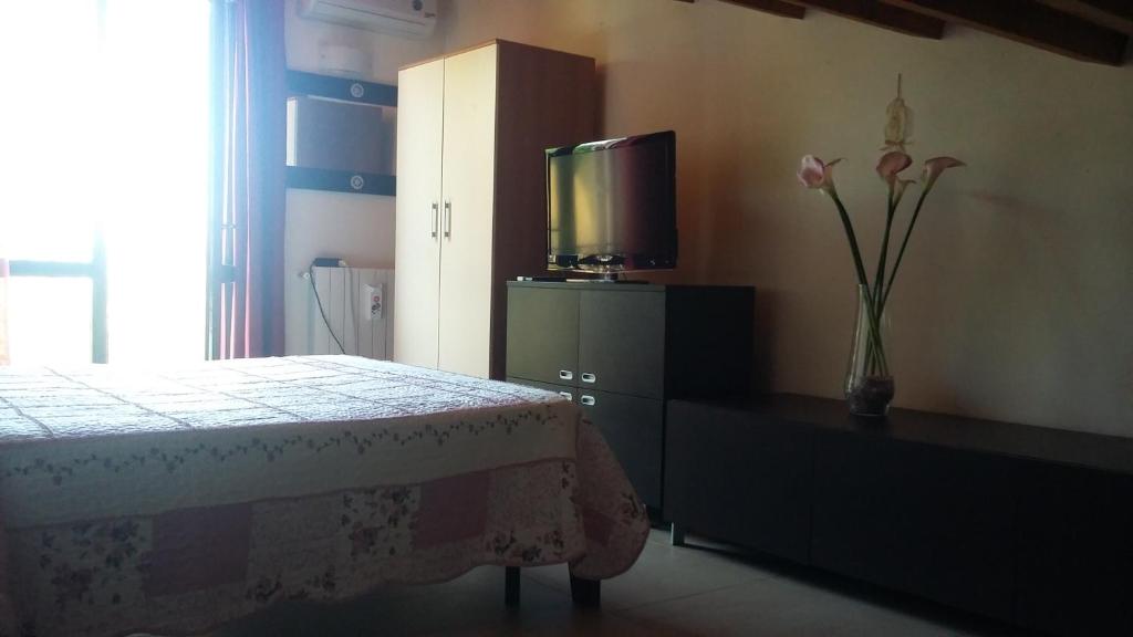 TV a/nebo společenská místnost v ubytování B&B Castellazzo