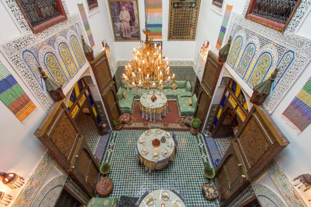 Posezení v ubytování Riad El Bacha