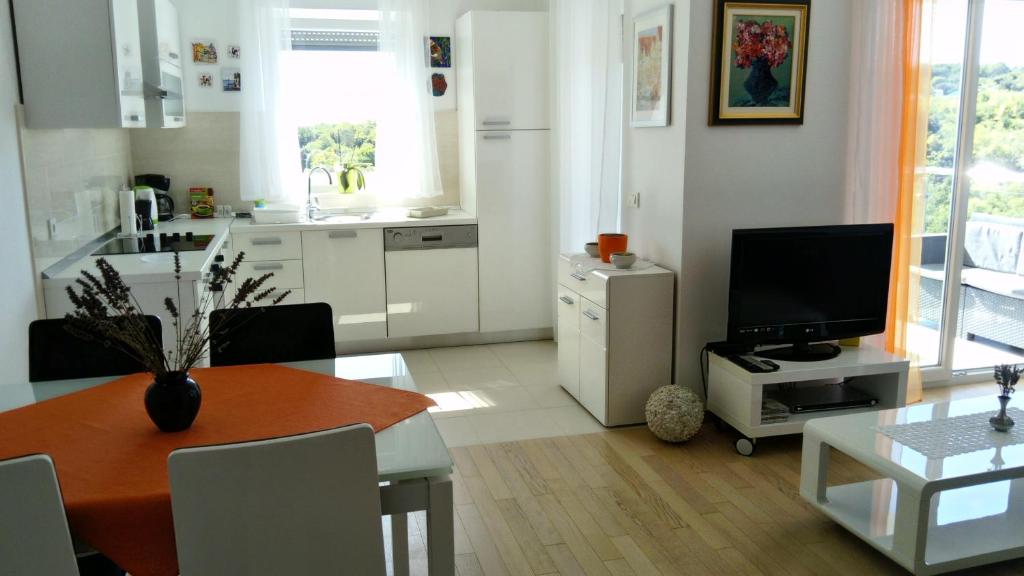 Kuchyň nebo kuchyňský kout v ubytování Apartment Nena