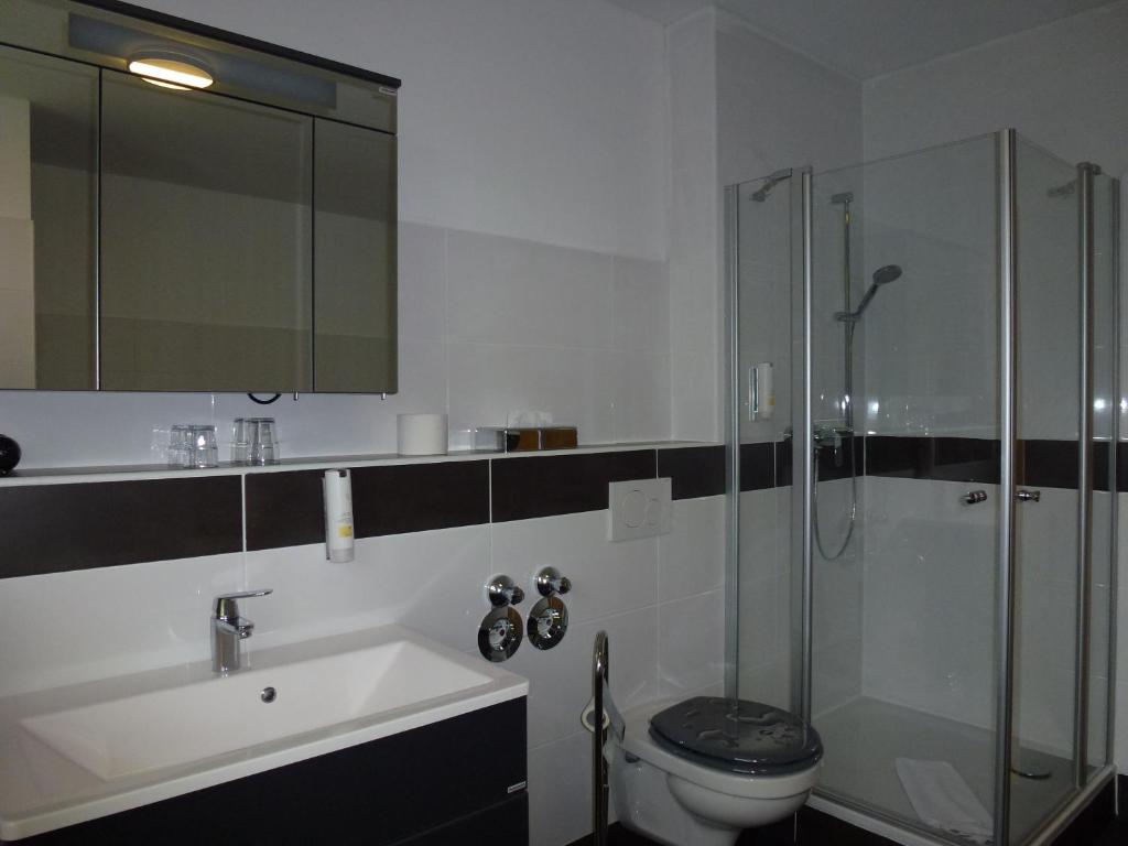 Koupelna v ubytování Hotel Wildunger Hof mit Gemeinschaftsküche