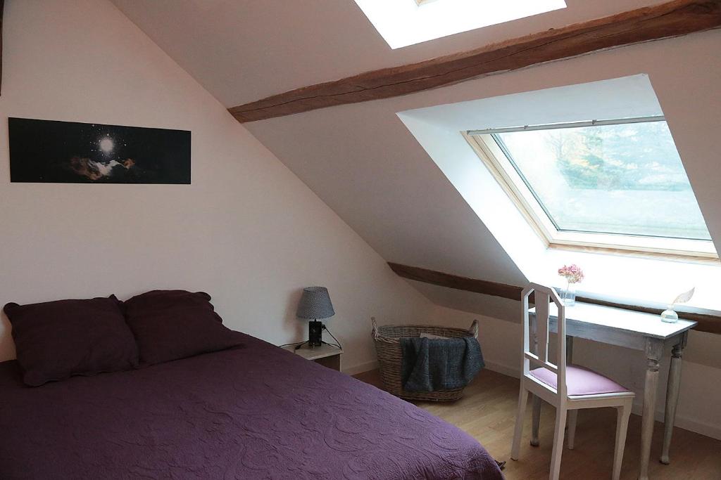 Кровать или кровати в номере La Poussiniere