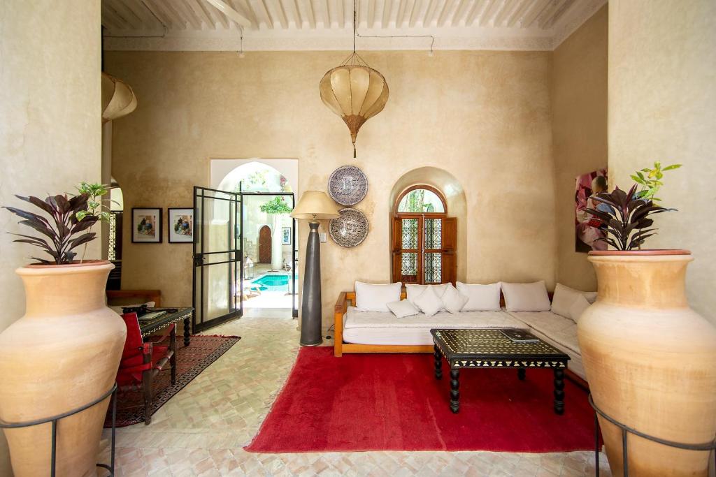 Posezení v ubytování Riad Dar Justo Hotel Boutique & Spa