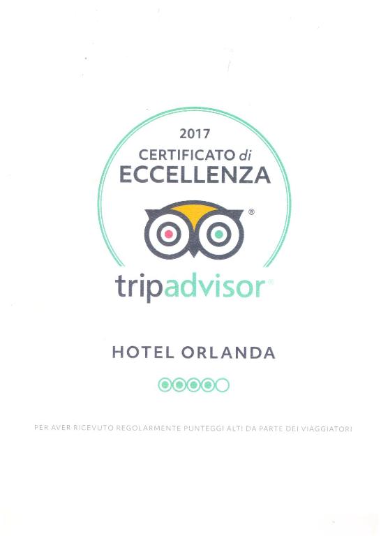Certifikát, hodnocení, plakát nebo jiný dokument vystavený v ubytování Hotel Orlanda
