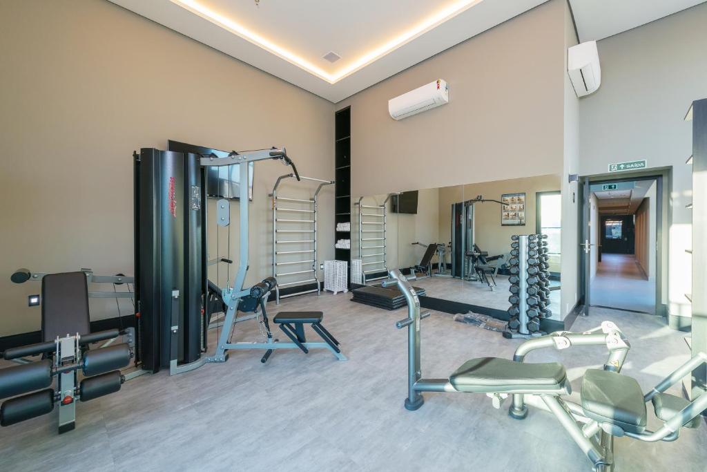 Fitness centrum a/nebo fitness zařízení v ubytování I am Design Hotel Campinas by Hotelaria Brasil
