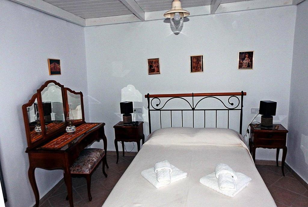 Postel nebo postele na pokoji v ubytování Chora View