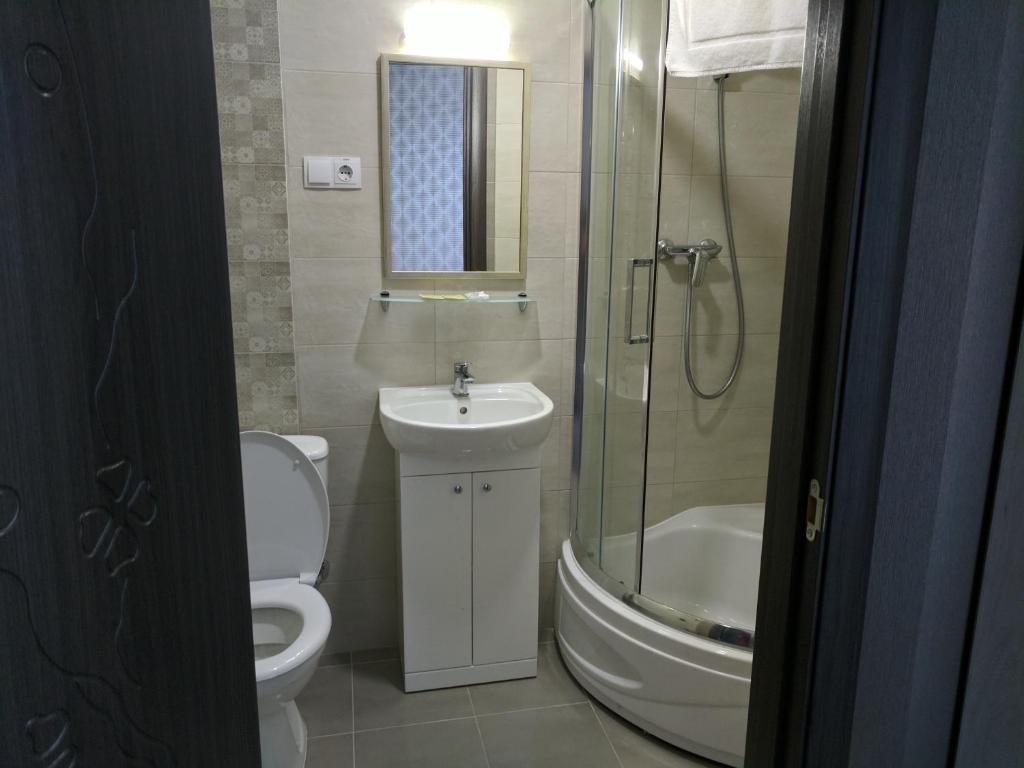 Koupelna v ubytování Art Hotel Palma