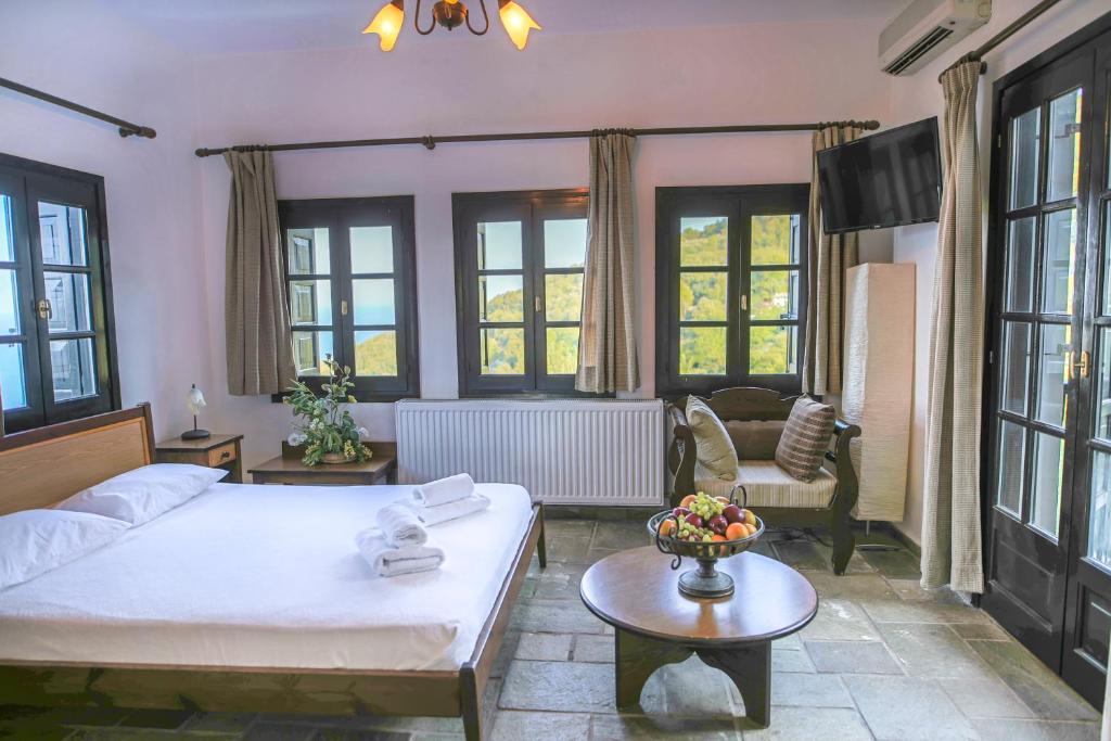 Posteľ alebo postele v izbe v ubytovaní Pilio Sea Horizon Hotel