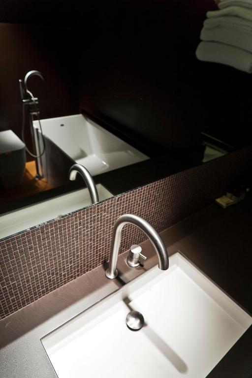 Koupelna v ubytování Hotel Aleramo