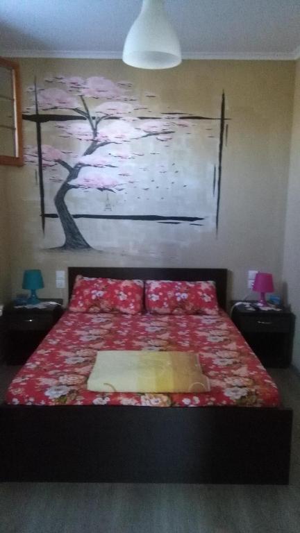 Postel nebo postele na pokoji v ubytování Mιχαλης Apartments