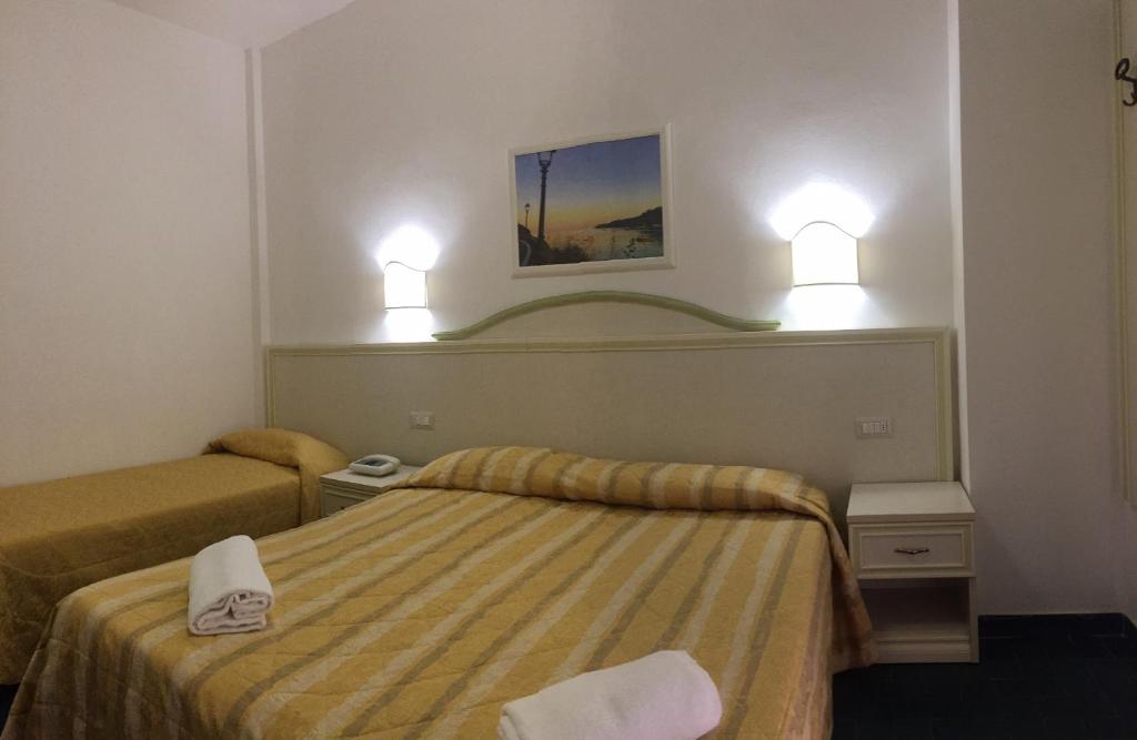 Postel nebo postele na pokoji v ubytování Hotel Due Torri