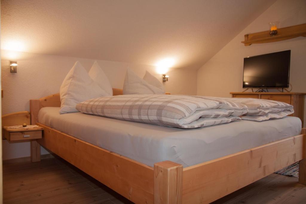 Posteľ alebo postele v izbe v ubytovaní Chalet an der Traun