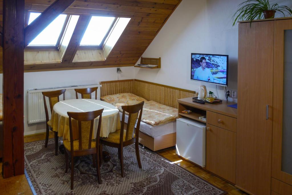 Kuchyň nebo kuchyňský kout v ubytování Penzion Kapitan