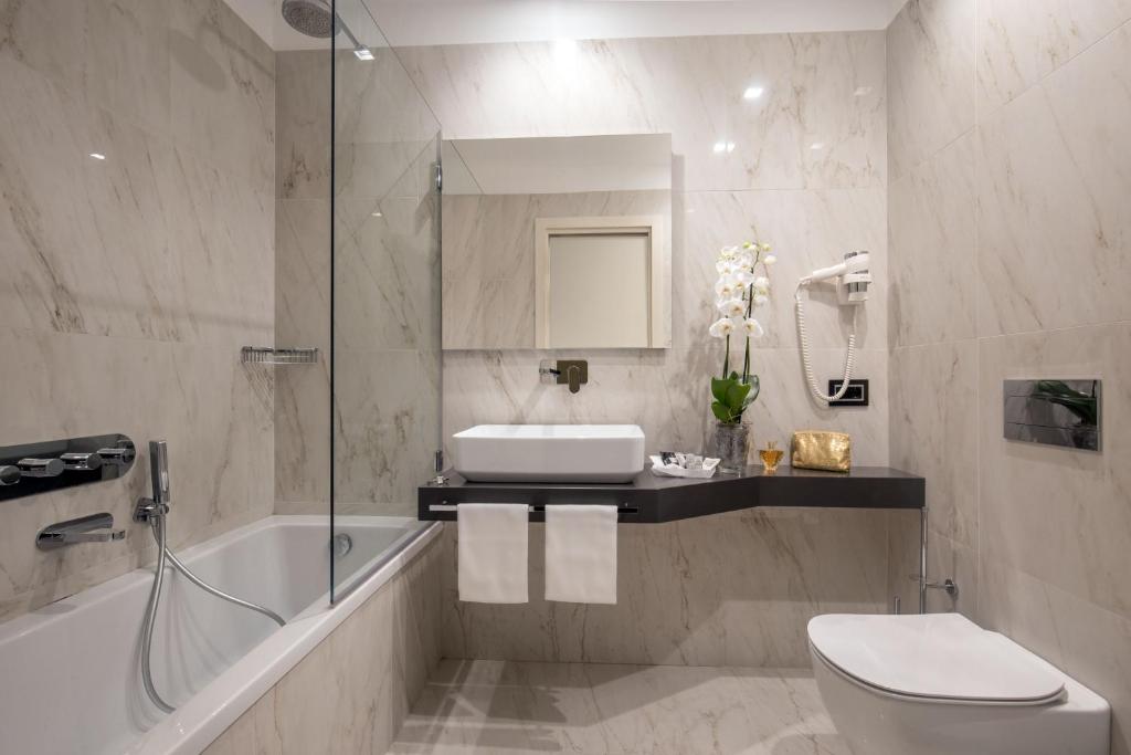 Koupelna v ubytování Hotel Gioberti