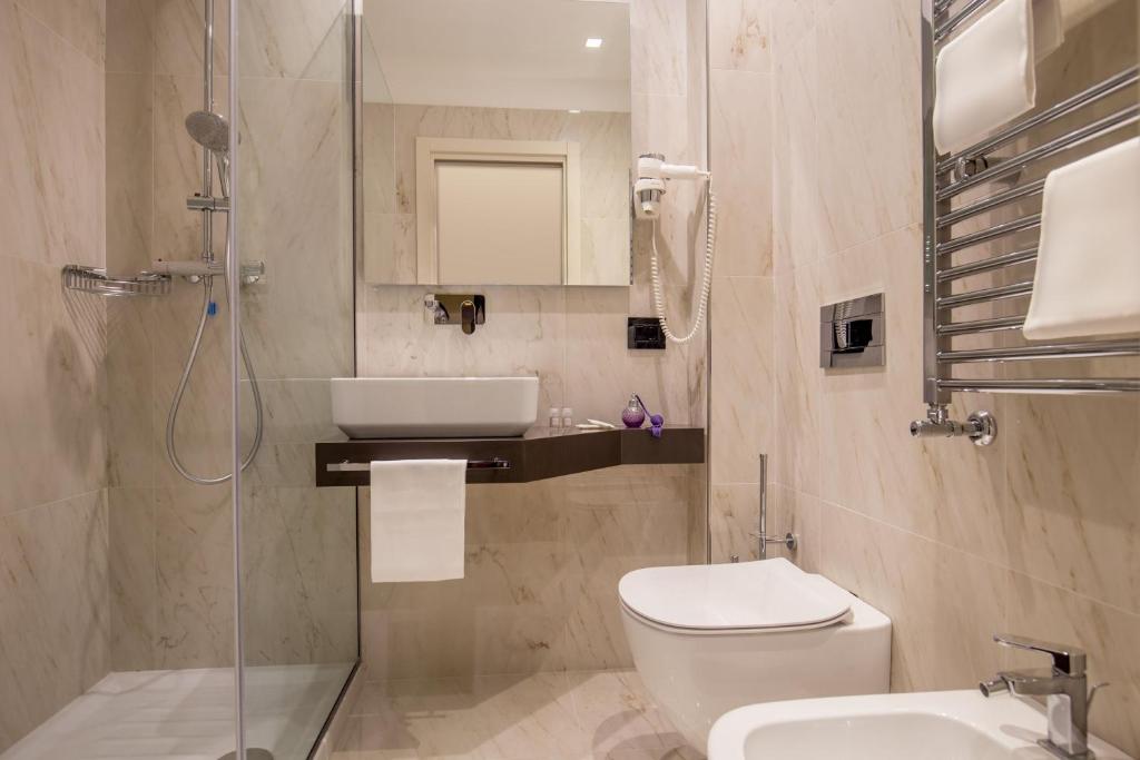 Koupelna v ubytování Hotel Gioberti