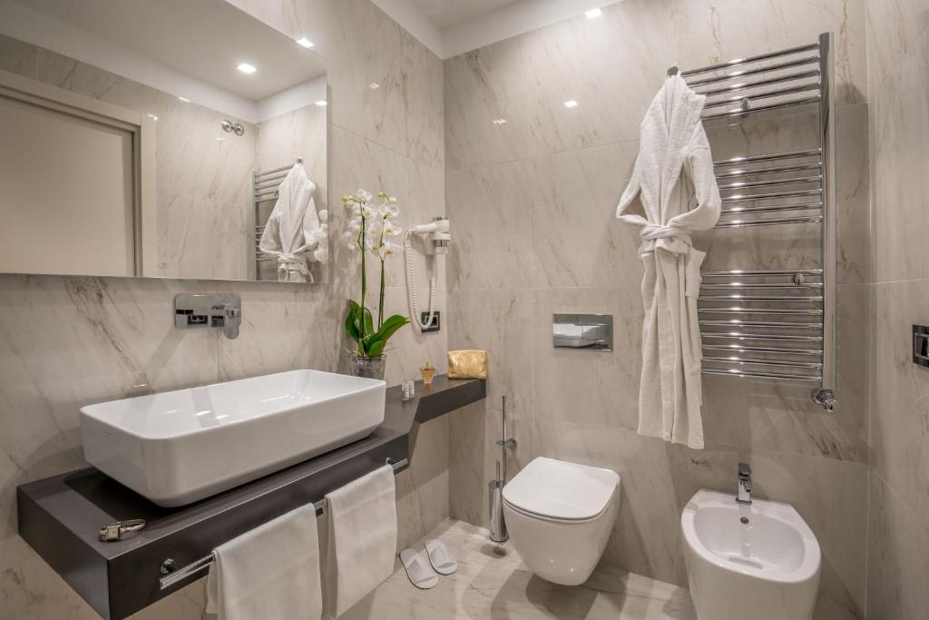 Koupelna v ubytování Hotel Gioberti