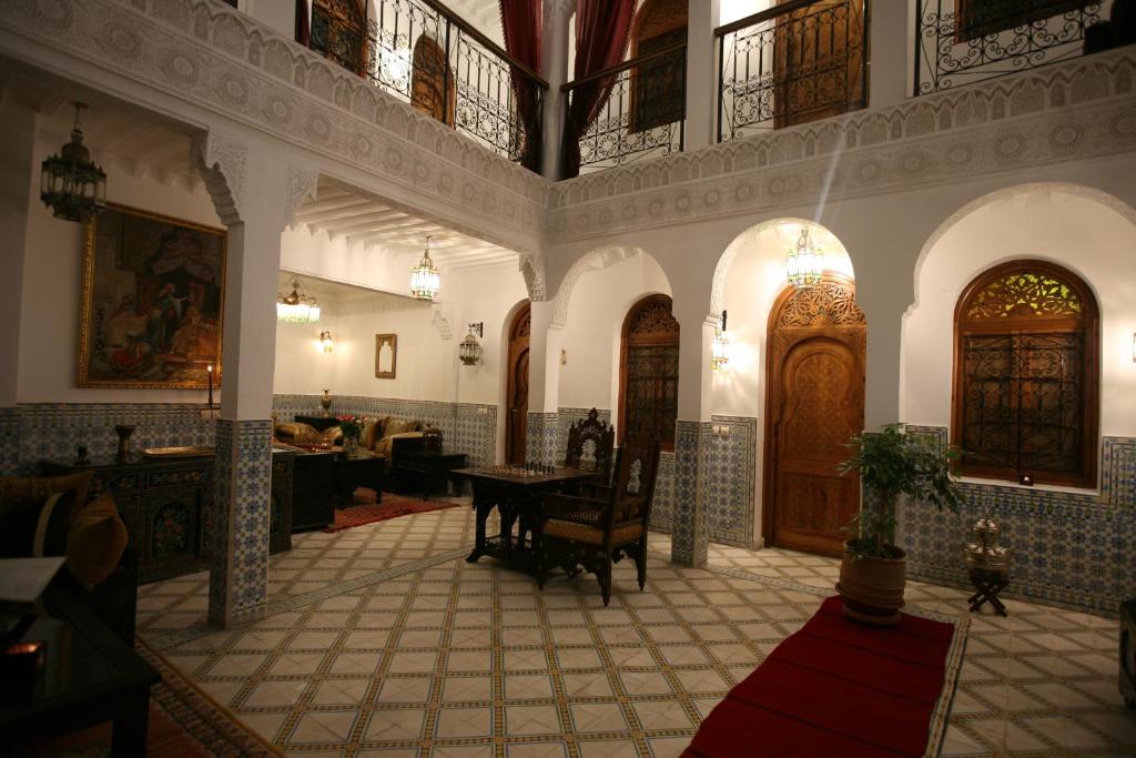 Posezení v ubytování Riad Mouna