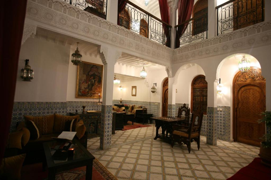 Posezení v ubytování Riad Mouna