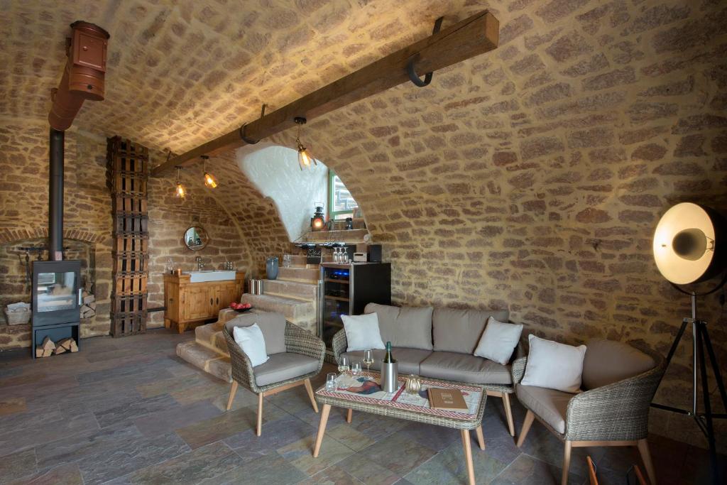 Posezení v ubytování Burggarten Appartements Neuleiningen