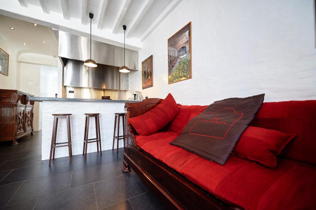 Kuchyň nebo kuchyňský kout v ubytování Hotel Colvenier
