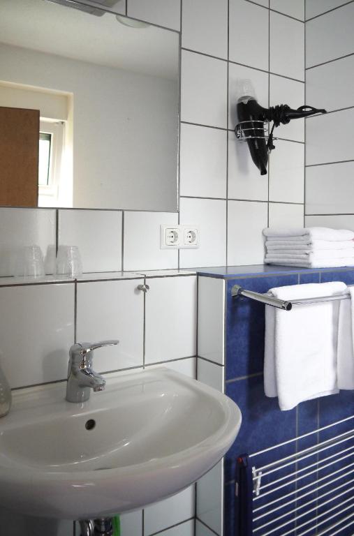 Koupelna v ubytování Hotel Dat greune Eck
