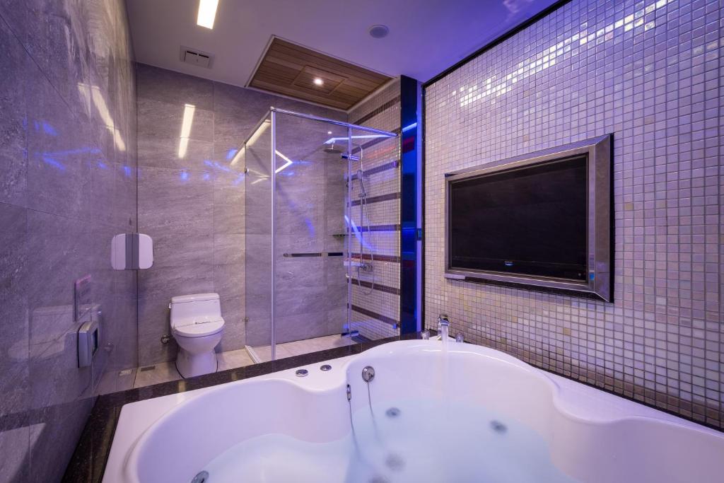 Koupelna v ubytování OUGE Boutique Motel - Pingtung