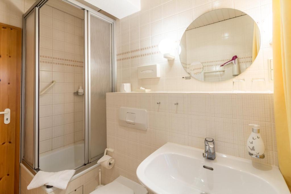 Koupelna v ubytování Hotel Sauerbrey