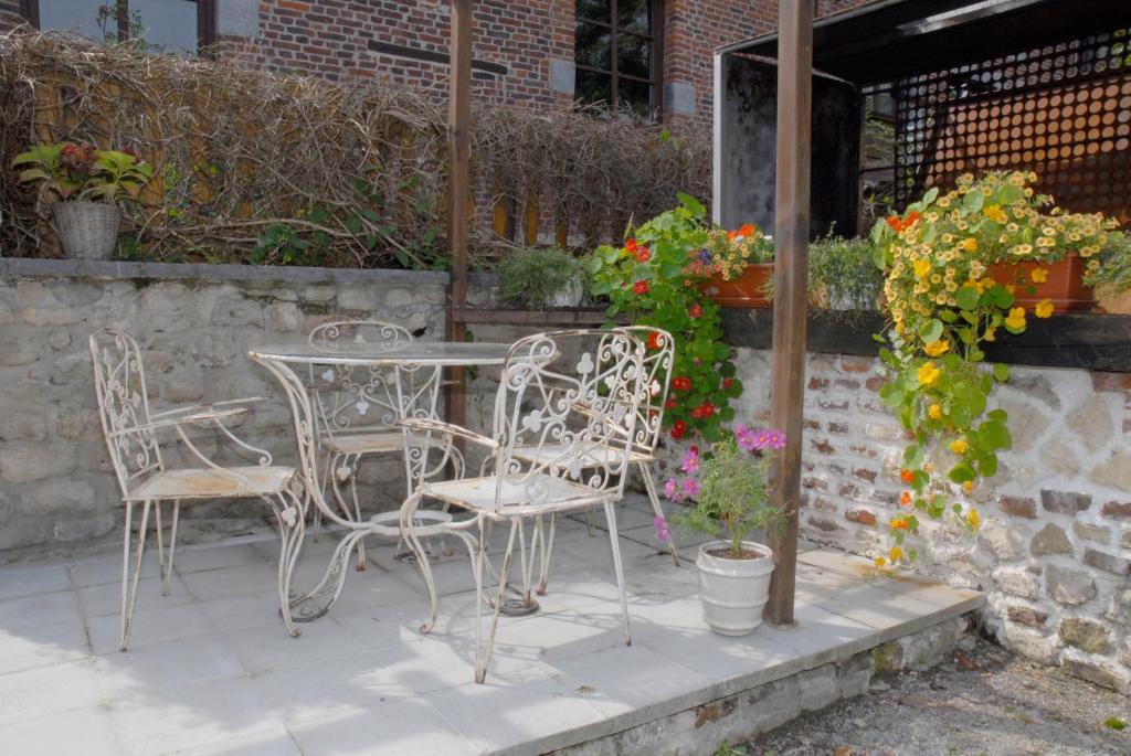 Zahrada ubytování Hotel Restaurant La Ferme de Grambais