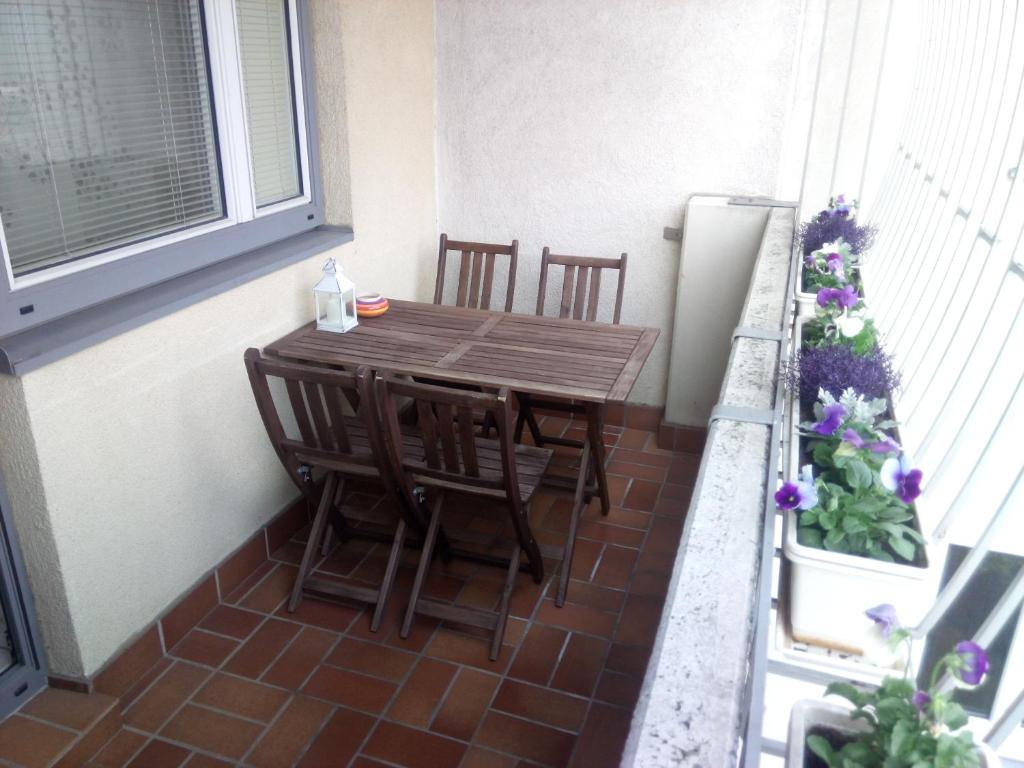 Balkón nebo terasa v ubytování Orchidee