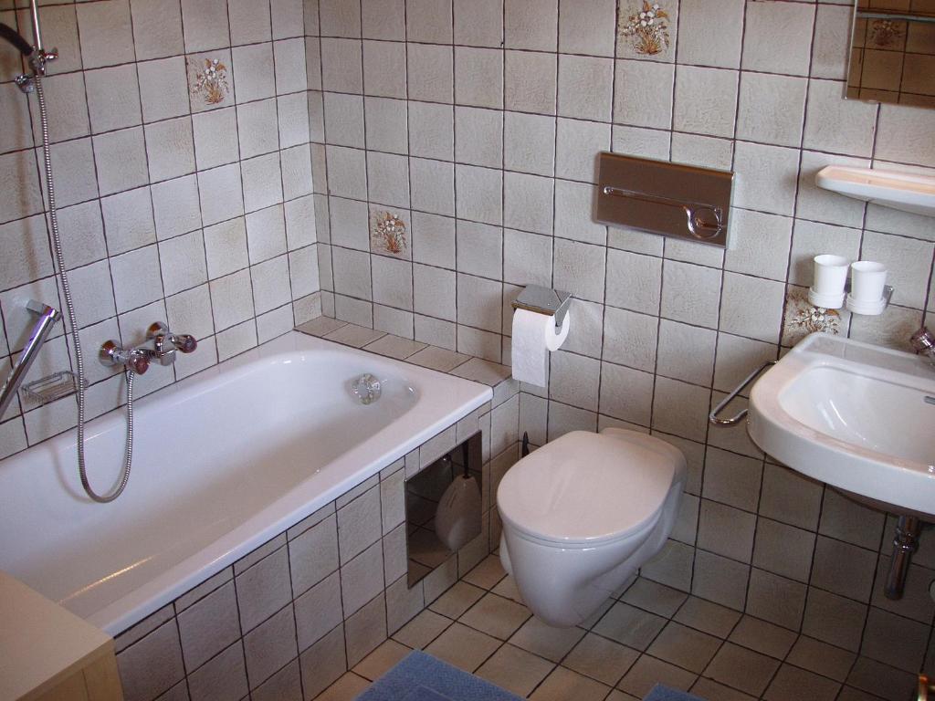 Koupelna v ubytování Haus Sonnleite