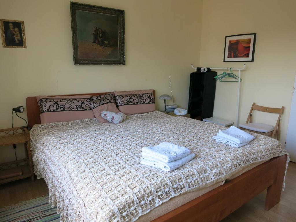 Postel nebo postele na pokoji v ubytování Homestay Poděbrady
