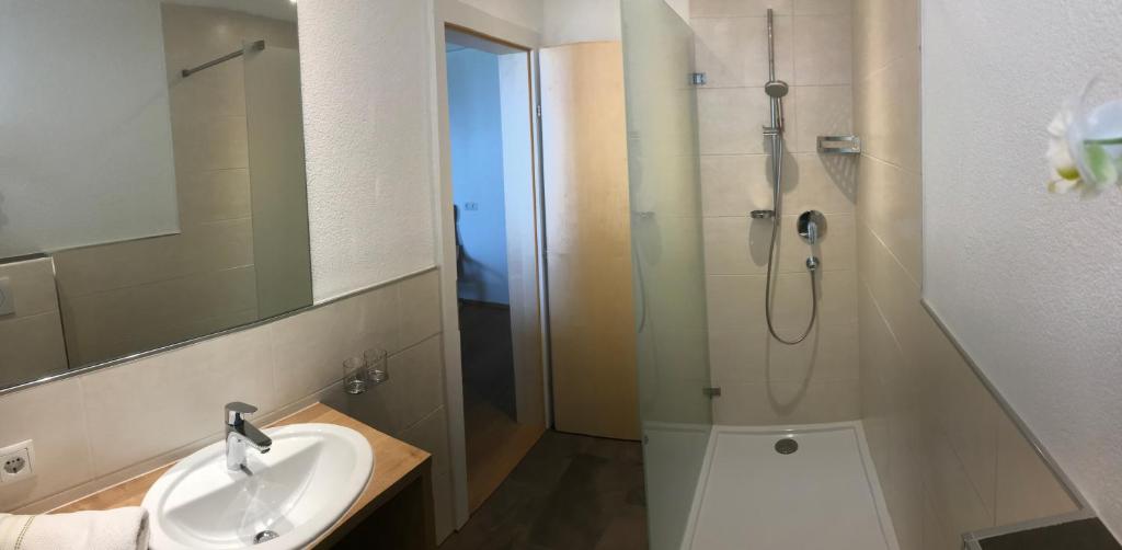 Kúpeľňa v ubytovaní Appartement Kneisl