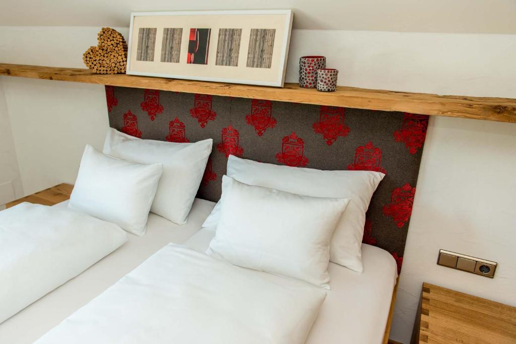 Postel nebo postele na pokoji v ubytování Ferienhaus Holzer