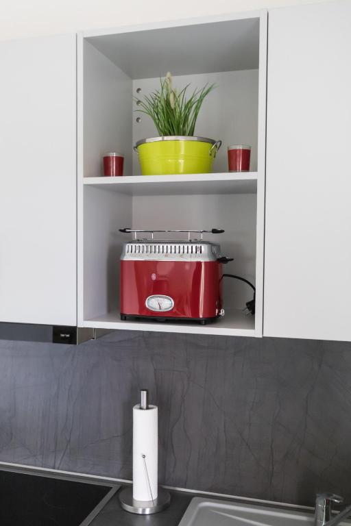 Kuchyň nebo kuchyňský kout v ubytování Ferienhaus Selke Am Bach