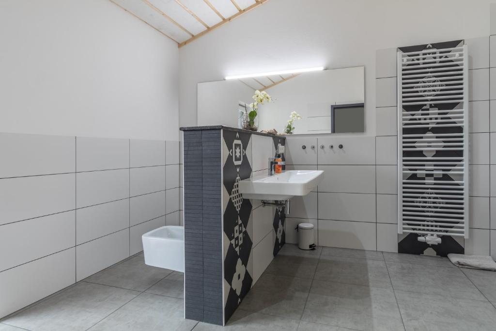 Koupelna v ubytování Ferienhaus Selke Am Bach