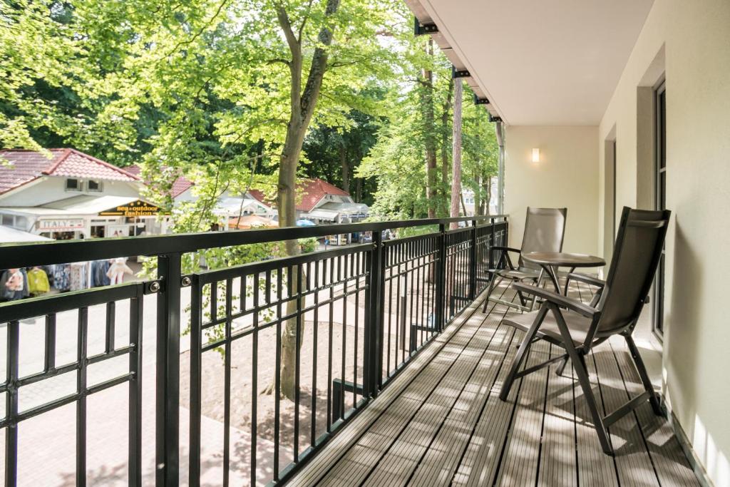 Balkón nebo terasa v ubytování AKZENT Apartmenthotel Residenz