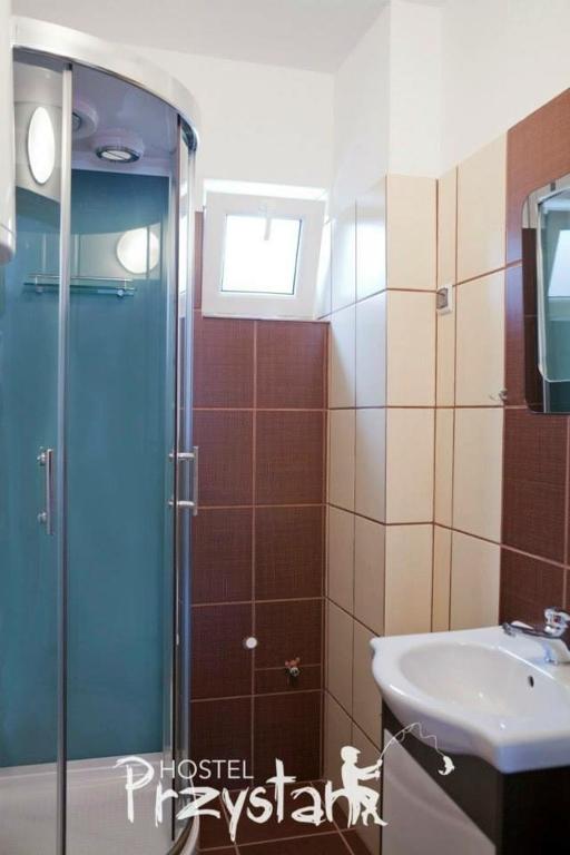 Koupelna v ubytování Hostel Przystan
