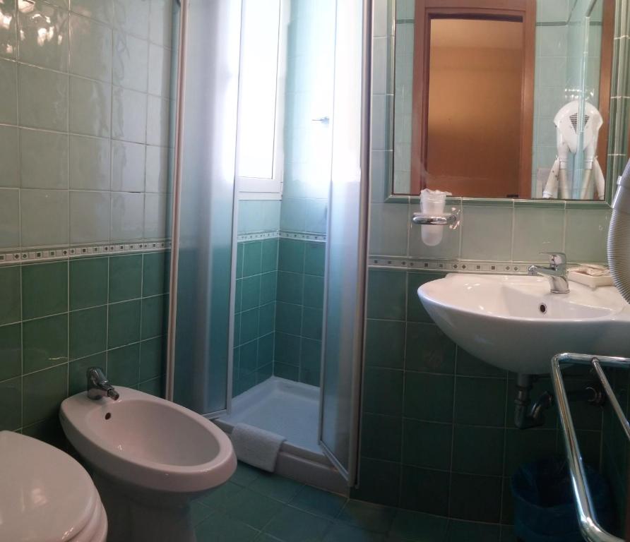 Koupelna v ubytování Hotel Prati