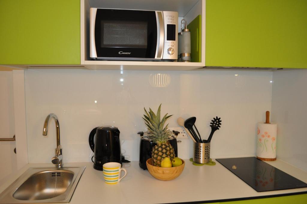 Kuchyňa alebo kuchynka v ubytovaní Studio Apartments City&style