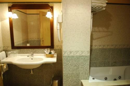 Koupelna v ubytování Hotel Abeiras