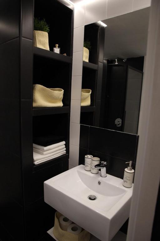 A bathroom at Super Stylish Apartments in Syntagma Square!