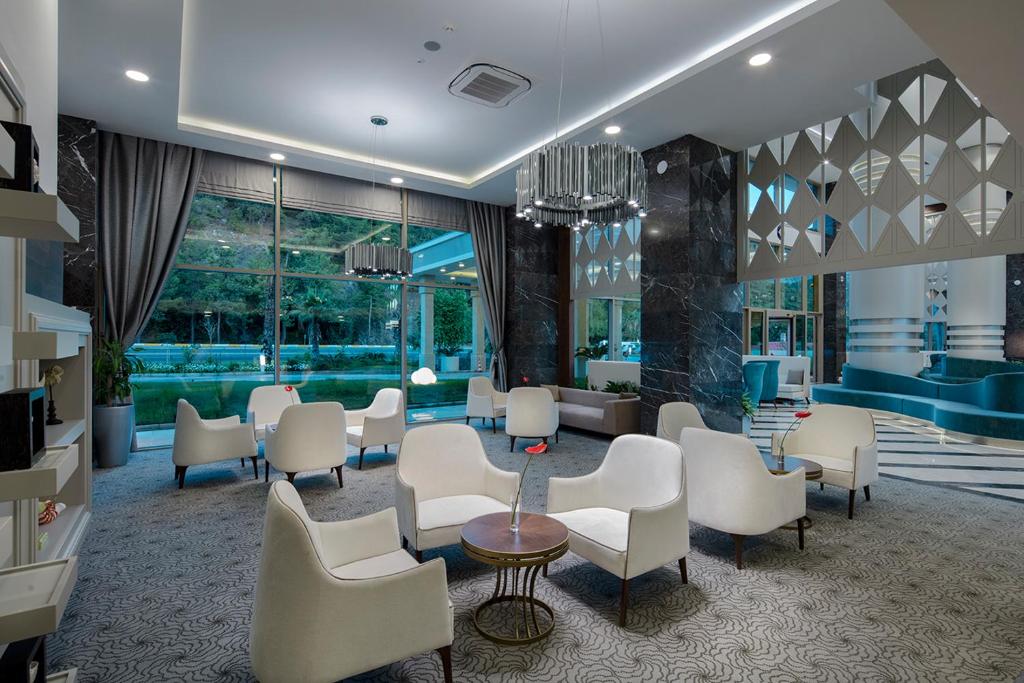 Posezení v ubytování Dosinia Luxury Resort-Ultra All Inclusive
