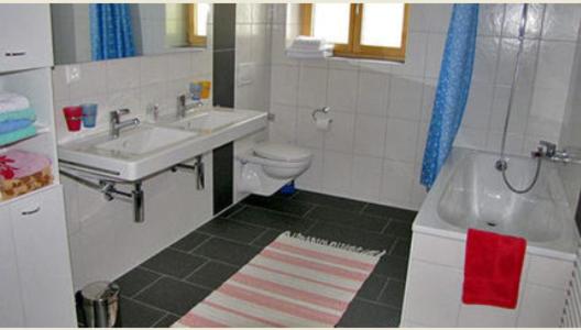 Koupelna v ubytování Chalet Schönbühl