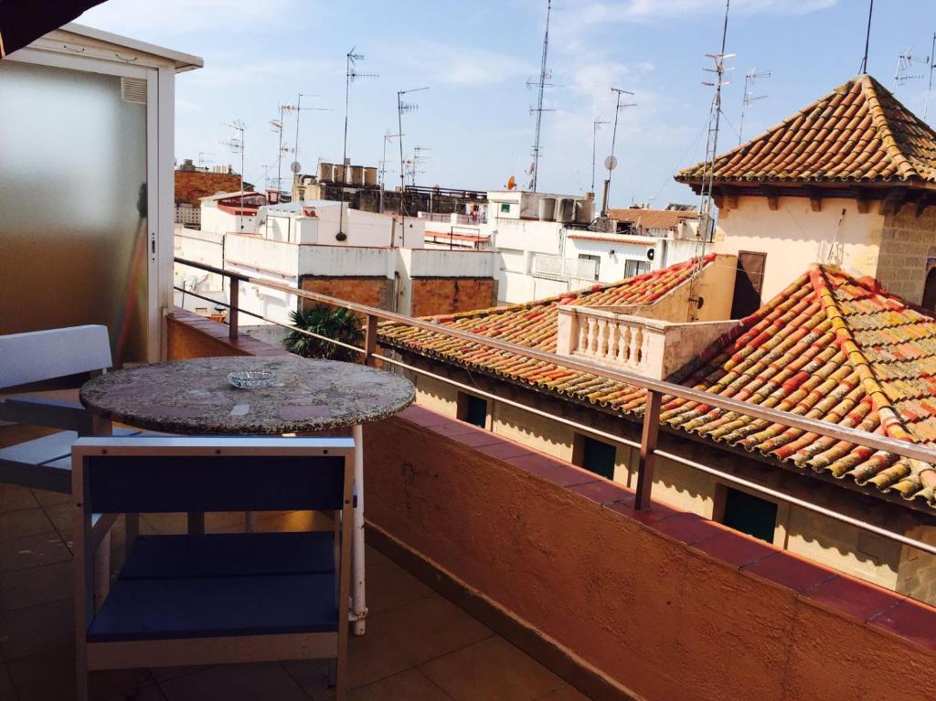 Balkón nebo terasa v ubytování Hostal Termes